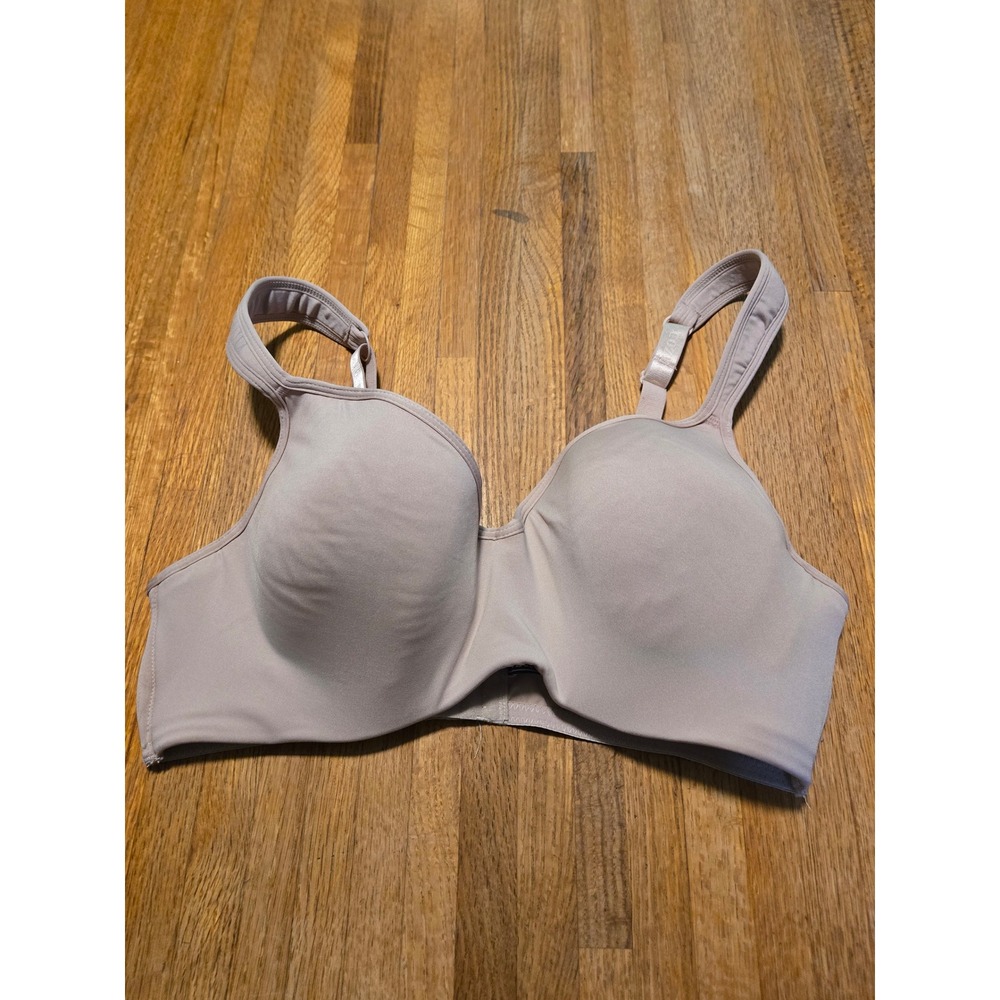 IZOD Womens 38D Tan Nude Padded Adjustable Straps‎ Micro T-Shirt Bra RN71222